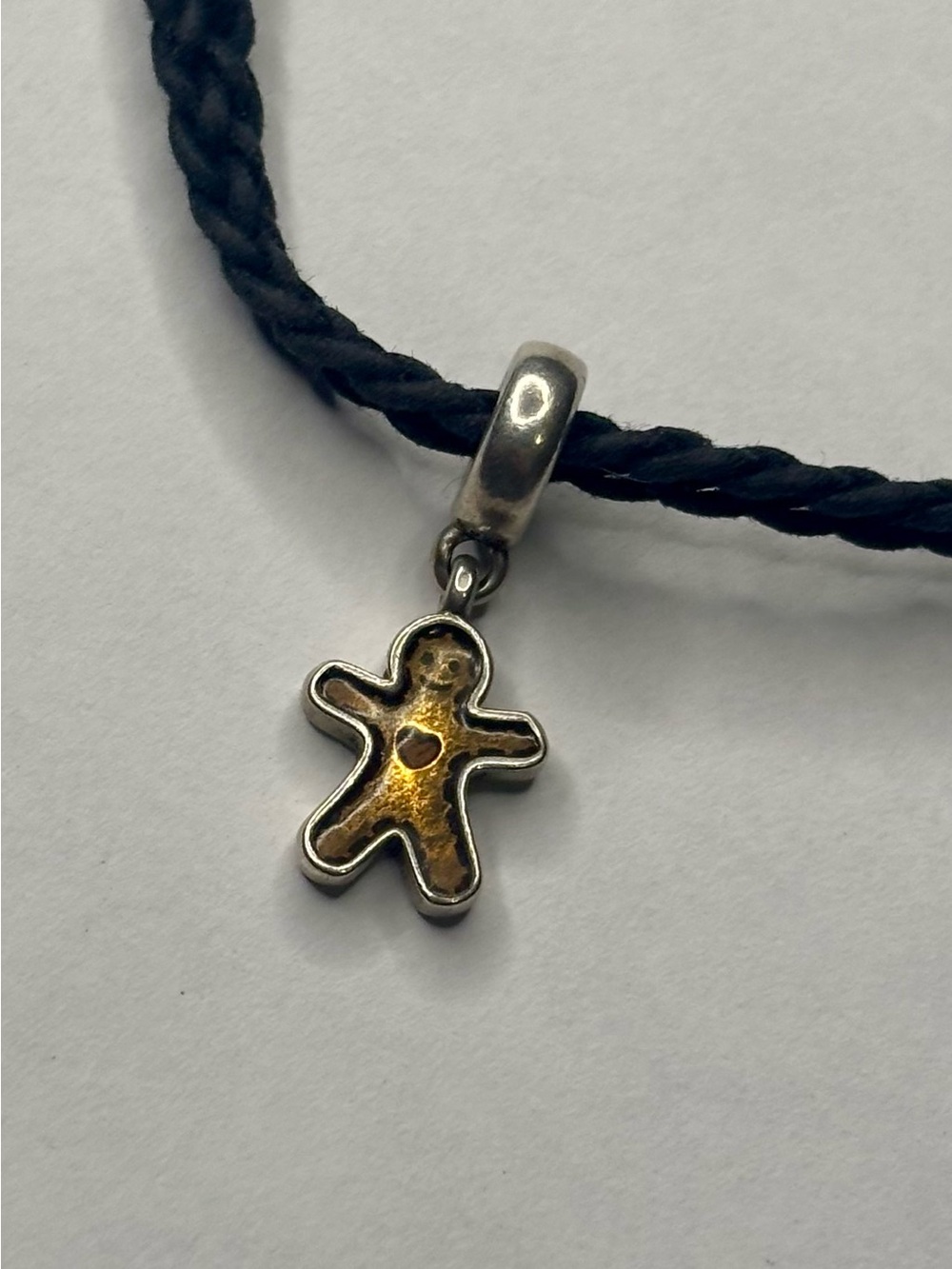 Pandora Gingerbread Man Dangle Charm S925 ALE Sterling Silver